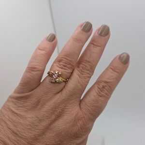 Lovely Baby Pink Tourmaline Ring For Her Gold Plated #7